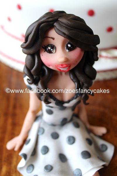 Lady figure  from last weeks class - Cake by Zoe's Fancy Cakes
