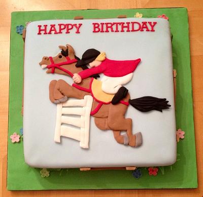 Horse jumping cake - Cake by Caron Eveleigh
