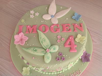 Tinkerbell and perriwinkle wings - Cake by helen Jane Cake Design 