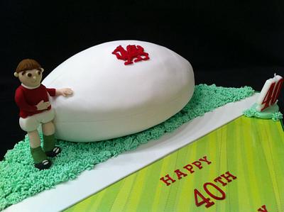 rugby ball cake - Cake by sasha
