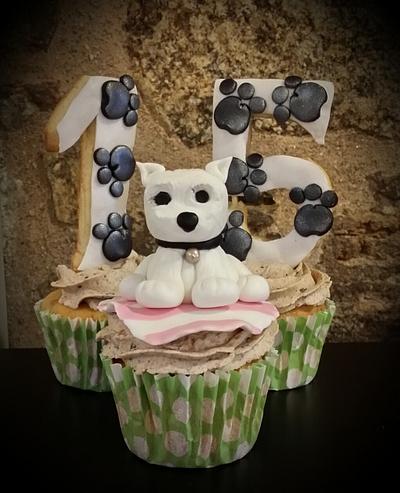 dog cupcake - Cake by Dulce Victoria