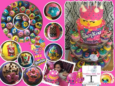 SHOPKINS CAKE AND CUPCAKES - Cake by Pastelesymás Isa