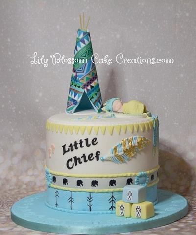 Native American Baby Shower Cake - Cake by Lily Blossom Cake Creations