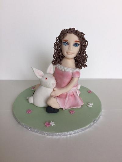 Girl and her pet bunny  - Cake by Mel - Top This Cake