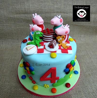 Peppa Pig & Family on a Picnic - Cake by LiLian Chong