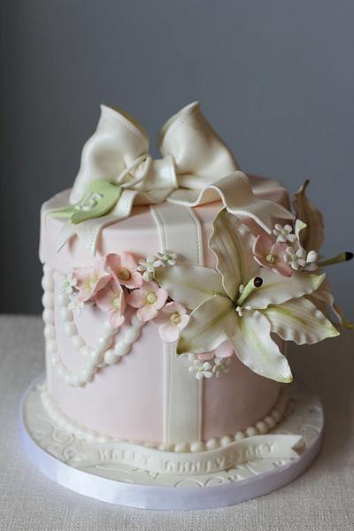 Gift box bouquet cake - Cake by Jennifer Fedje