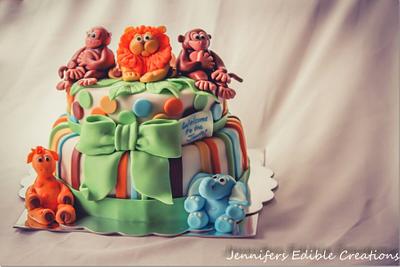 Welcome to the Jungle Baby Shower Cake - Cake by Jennifer's Edible Creations
