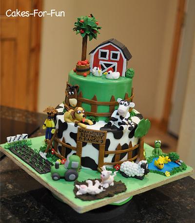 Farm Cake for First Birthday - Cake by Cakes For Fun