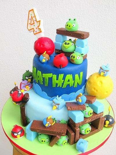 Angry Bird Space cake - Cake by Joanne Fam