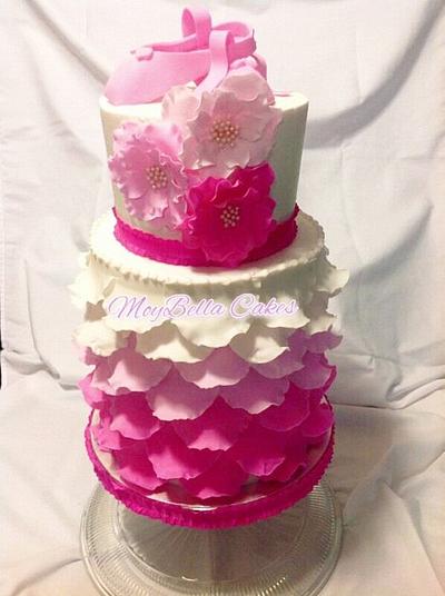 PINK OMBRE PETAL CAKE - Cake by GABRIELA AGUILAR