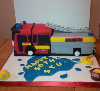 Fire Engine Cake - Cake by Little C's Celebration Cakes