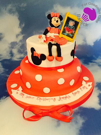 Minnie Mouse christening cake - Cake by For goodness cake barlick 