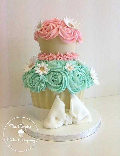 2 Tier Giant Cupcake - Cake by The Empire Cake Company