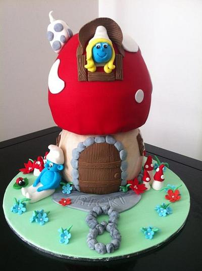 The Smurfs - Cake by Mary @ SugaDust