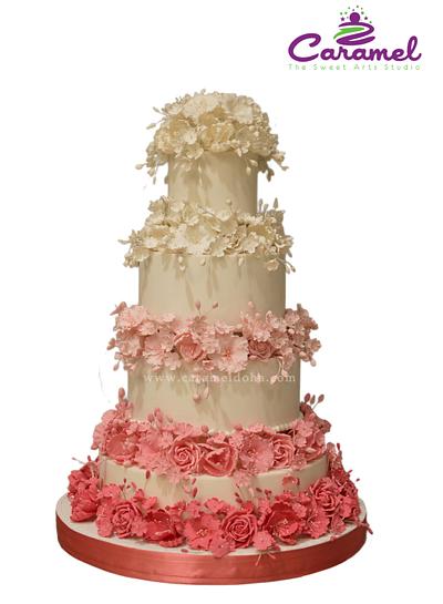 Ombre Wedding Cake - Cake by Caramel Doha