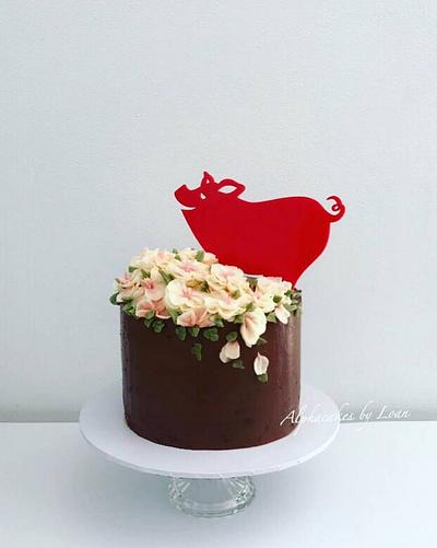 Year of the Pig - Cake by AlphacakesbyLoan 