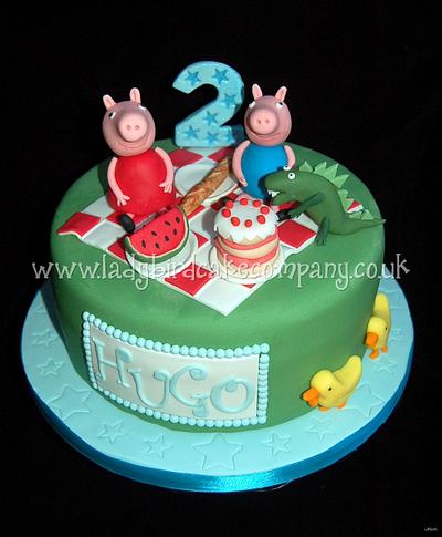 Peppa pig picnic cake - Cake by ladybirdcakecompany