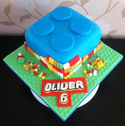 Lego Brick  - Cake by Carrie