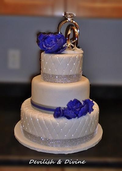 Diamond Wedding cake - Cake by DevilishDivine