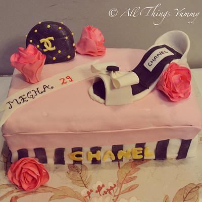 Chanel Shoe box cake - Cake by All Things Yummy