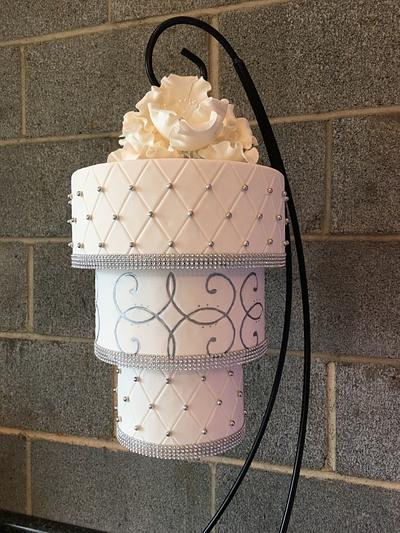Hanging Chandelier Wedding Cake - Cake by Brandy-The Icing & The Cake
