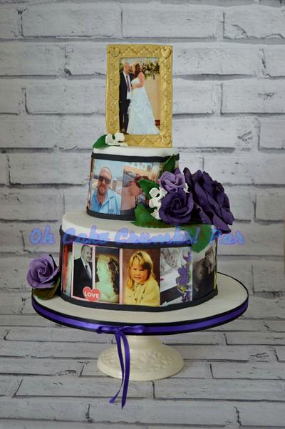 Joint Birthday/Anniversary Cake - Cake by Oh Cake Crumbs 