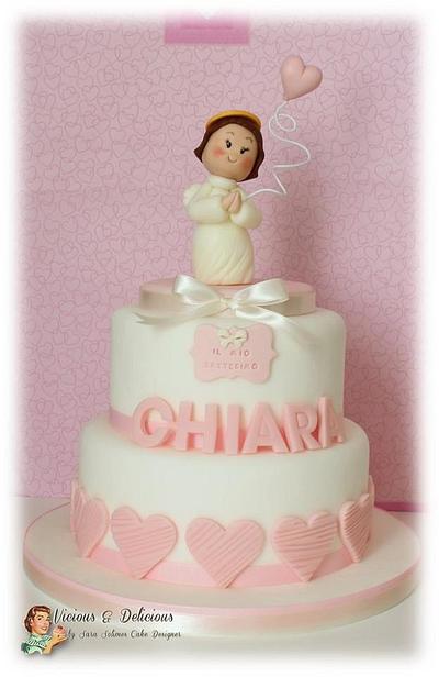 Cake and cookies for Chiara's baptism - Cake by Sara Solimes Party solutions