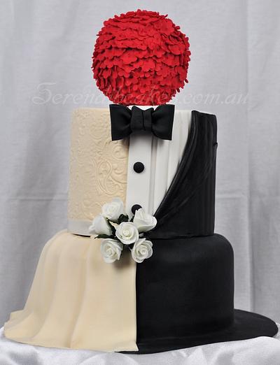Bride and Groom Wedding cake - Cake by Serendib Cakes