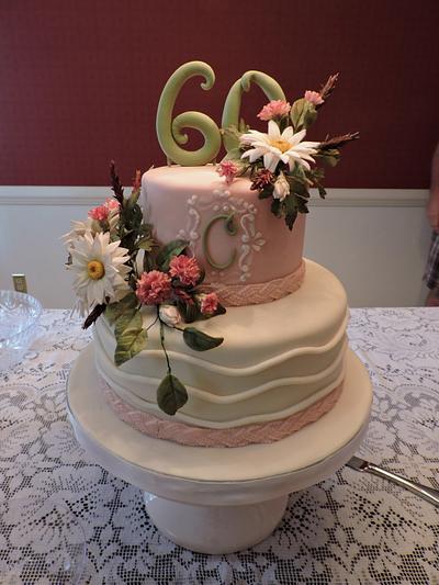 Daisies and Carnations - Cake by Theresa