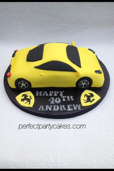 Yellow Ferrari - Cake by Perfect Party Cakes (Sharon Ward)