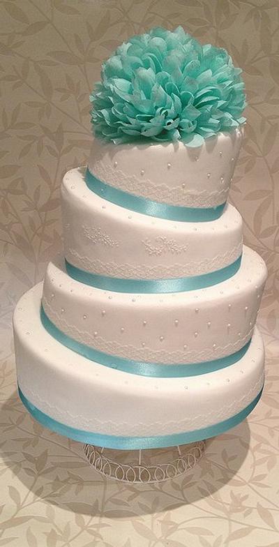 wonky wedding cake - Cake by The lemon tree bakery 