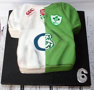 Ireland v England Rugby Cake . . . we're going to win by the way. - Cake by Niamh Geraghty, Perfectionist Confectionist
