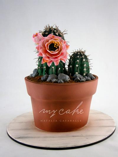Torta "Cactus en flor" - Cake by Natalia Casaballe