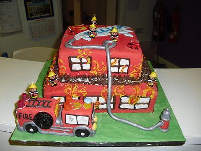 Firefighters birthday cake - Cake by Aylin