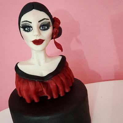 Red in Black Woman - Cake by Nuray Keskin Zorlu 