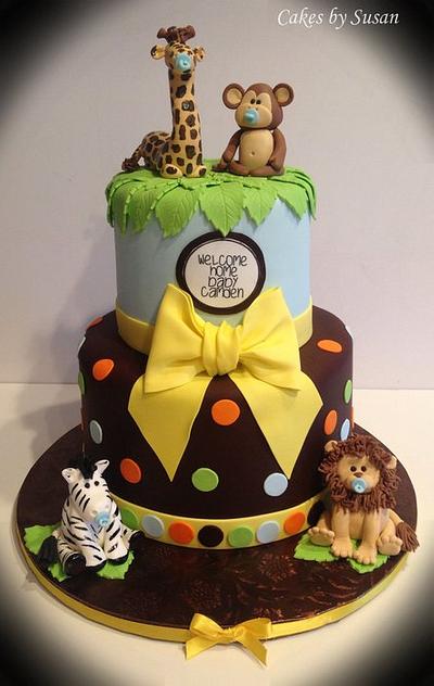 Jungle baby shower cake - Cake by Skmaestas
