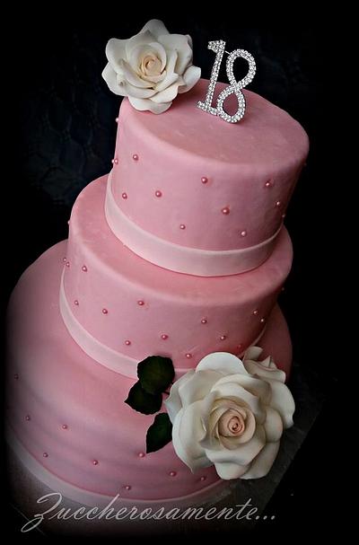 Romantic 18th birthday cake - Cake by Silvia Tartari