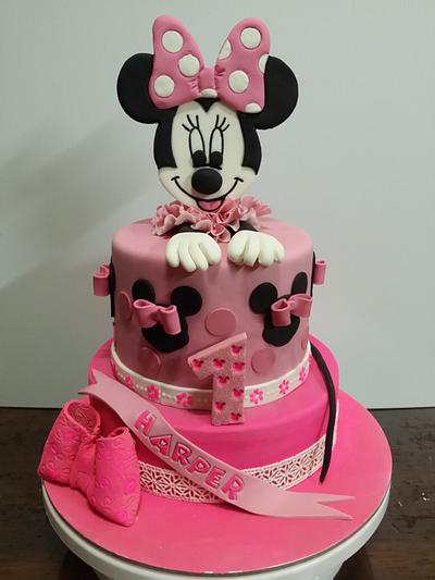 Baby Minnie Mouse for a 1st birthday! - Cake by Sue's Sweet Delights
