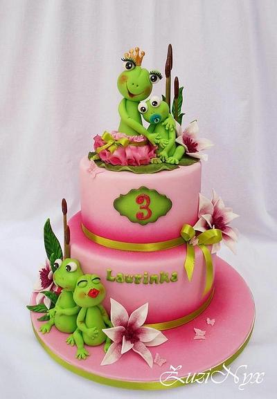 Frogs for little lady - Cake by ZuziNyx