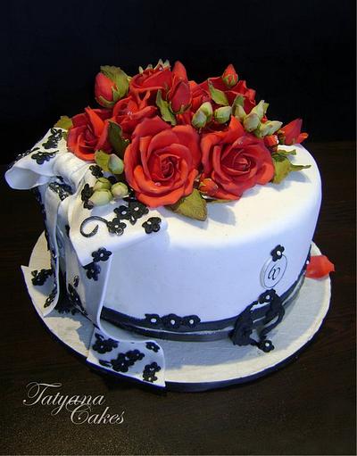 Cake with red roses - Cake by Tatyana Cakes