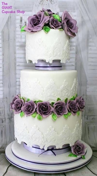 Lilac rose wedding cake - Cake by Amelia Rose Cake Studio