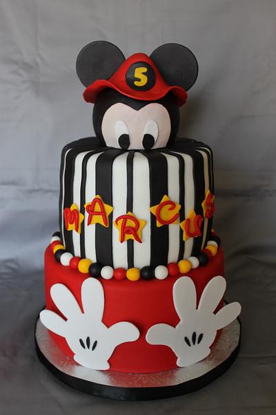 Fireman Mickey Mouse cake - Cake by Sweet Shop Cakes