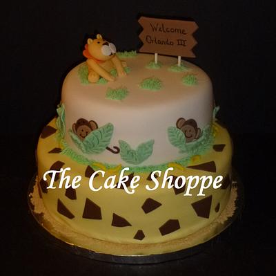 Safari baby shower cake  - Cake by THE CAKE SHOPPE