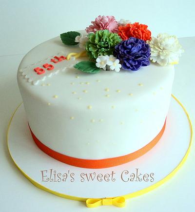Spring Carnation Cake - Cake by Elisa's Sweet Cakes