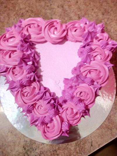 Pink Heart - Cake by Berenise 