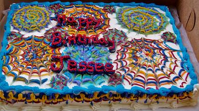 Tie-died buttercream cake - Cake by Nancys Fancys Cakes & Catering (Nancy Goolsby)
