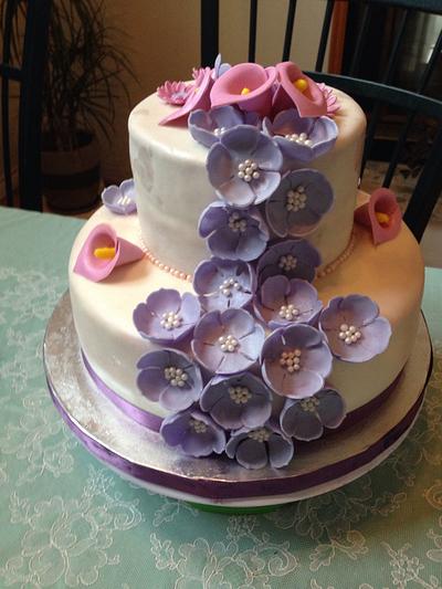 Cascading Roses - Cake by Purpleoven