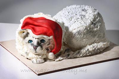 Christmas Cat - Cake by Hannah