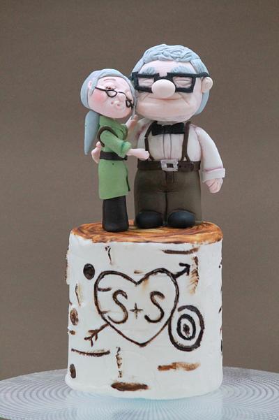 Growing Old with You - Cake by Midnight Kakery