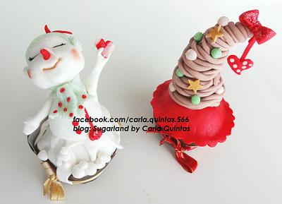 cupcakes - xmas - Cake by carlaquintas